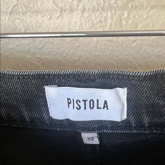 Pistola Eli high rise washed black arched leg barrel jeans - Picture 9 of 12